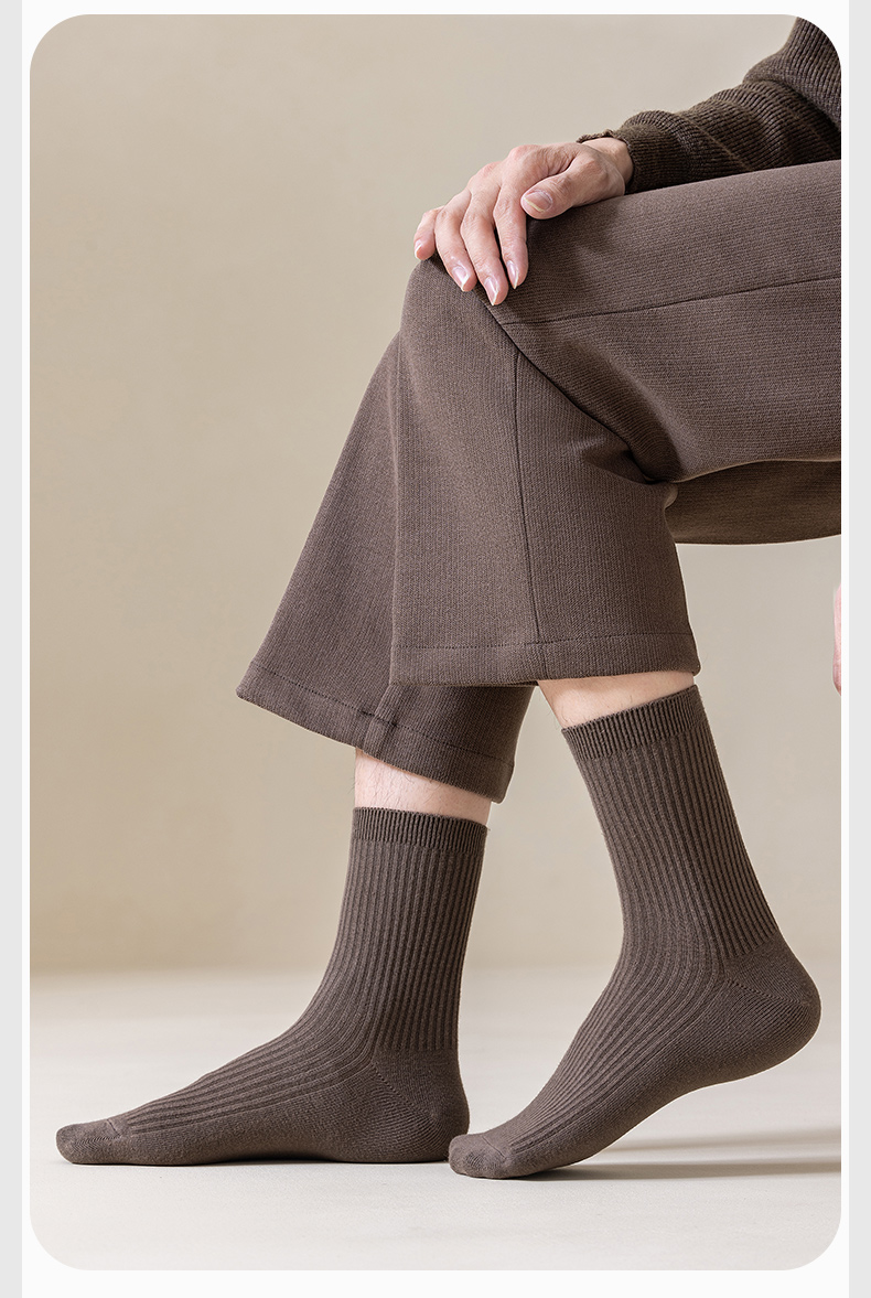 袜子男款纯棉中筒袜秋冬双针防臭保暖全棉男袜男士抗菌长袜棉袜男详情23