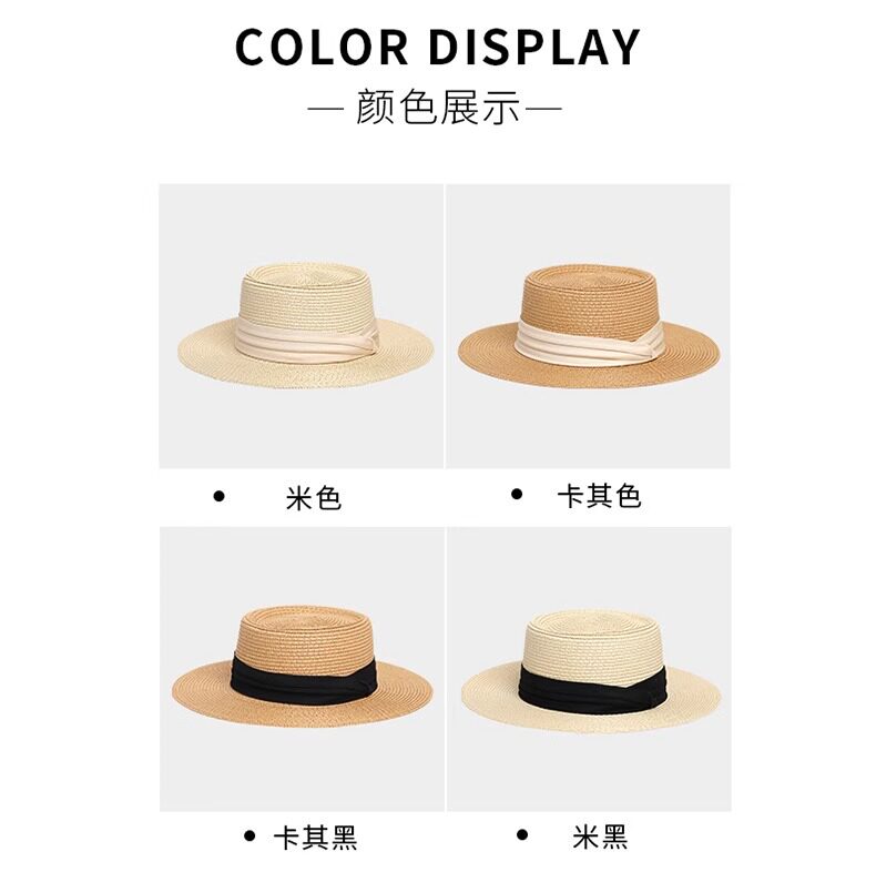 Fashionable and versatile beach straw hats, wheat straw sun hats, baseball caps, straw hats pic 3