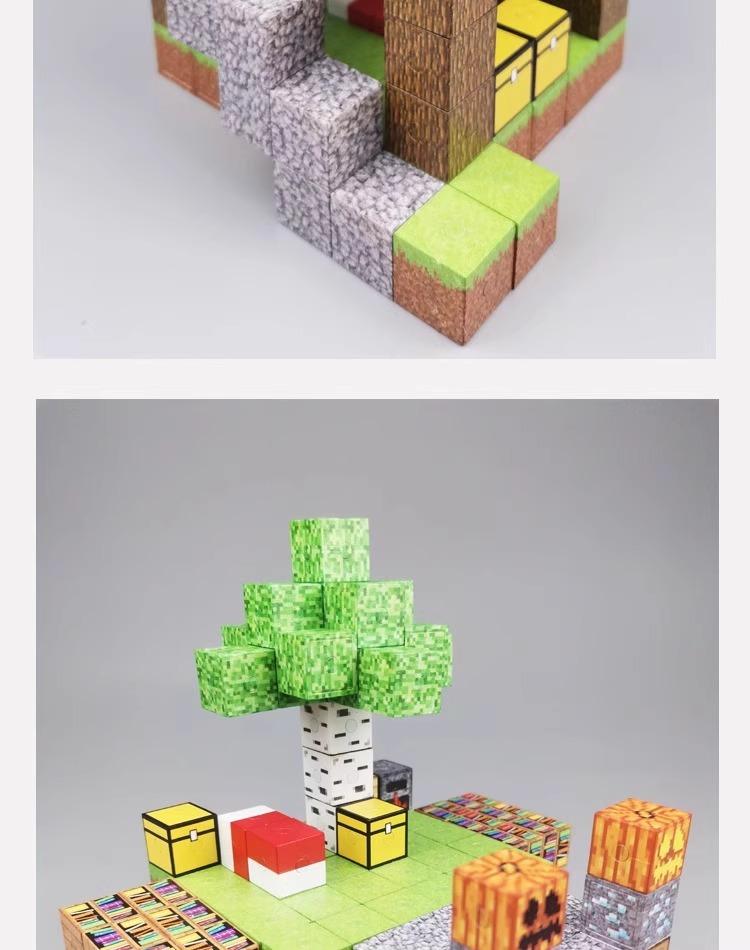 跨境磁力方块拼装积木磁吸铁石积木思维益智拼装男孩玩具详情11