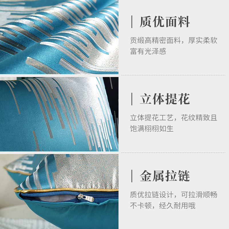 Simple, modern and light luxury sofa cushions, headboard cushions, high-precision pillowcases, office waist pillows and lumbar support details Picture