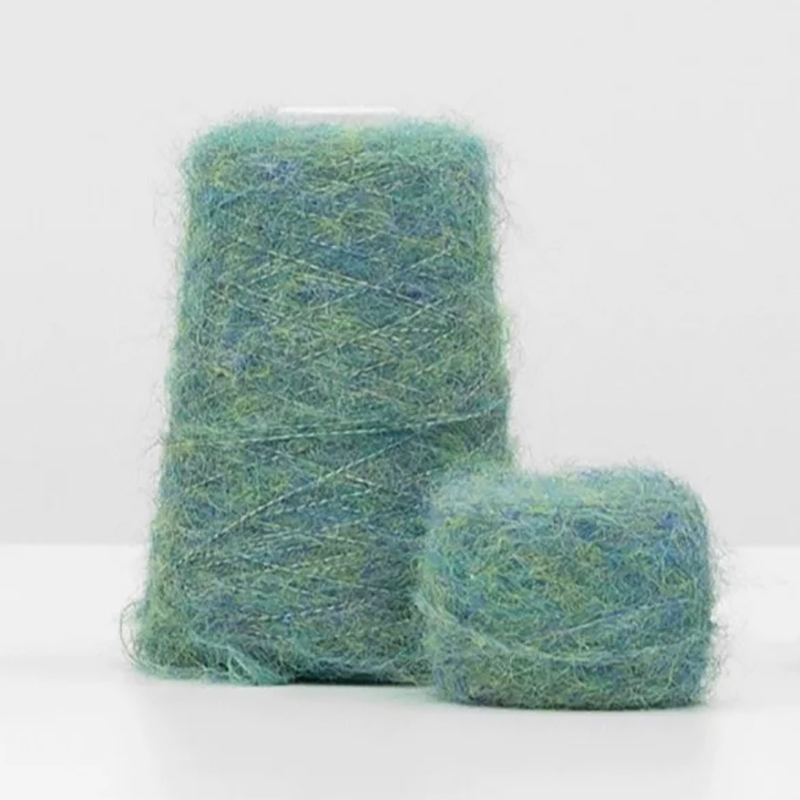 Candy-colored imitation alpaca elastic long wool yarn, hand-mixed yarn, DIY hand-knitted crochet, knitting, knitting and matching Item Picture