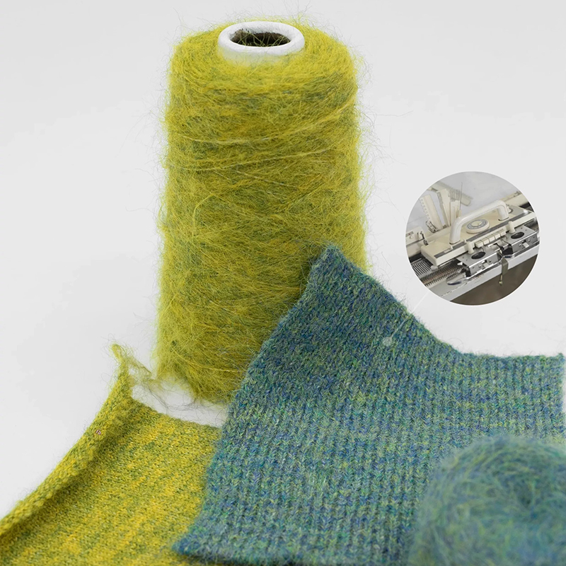 Candy-colored imitation alpaca elastic long wool yarn, hand-mixed yarn, DIY hand-knitted crochet, knitting, knitting and matching Specification image