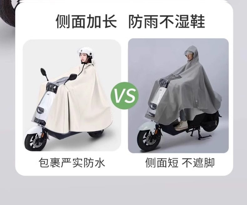 雨衣电动车骑手专用全身一体式加厚防暴雨男女加大成人电瓶车雨披详情13
