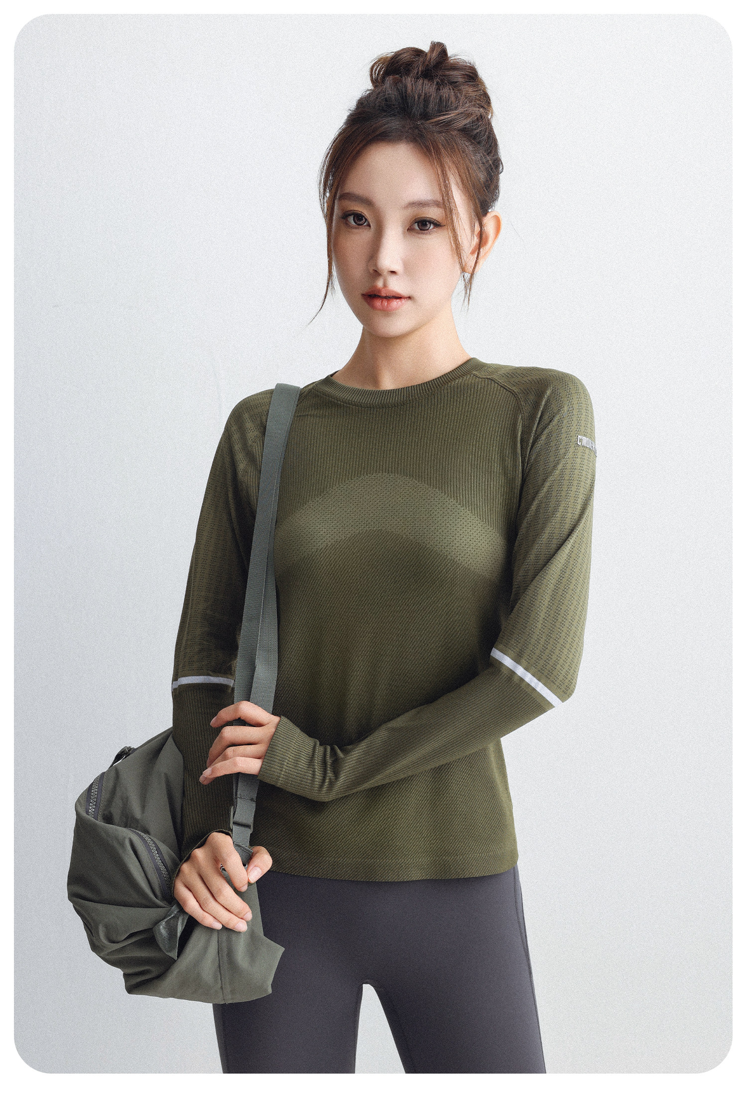 Pilates yoga wear for women, slimming, elastic, breathable, long-sleeved, quick-drying exercise and fitness wear pic 1