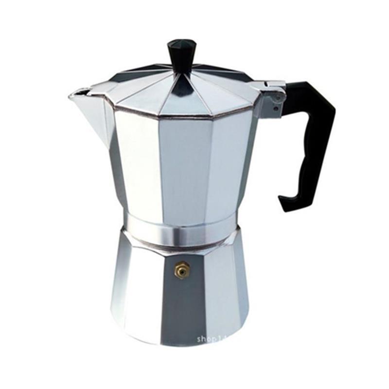 Single-valve aluminum MOKA coffee pot, MOka pot, octagonal pot, fully automatic hand-brewed coffee machine, can be heated by open flame Item Picture