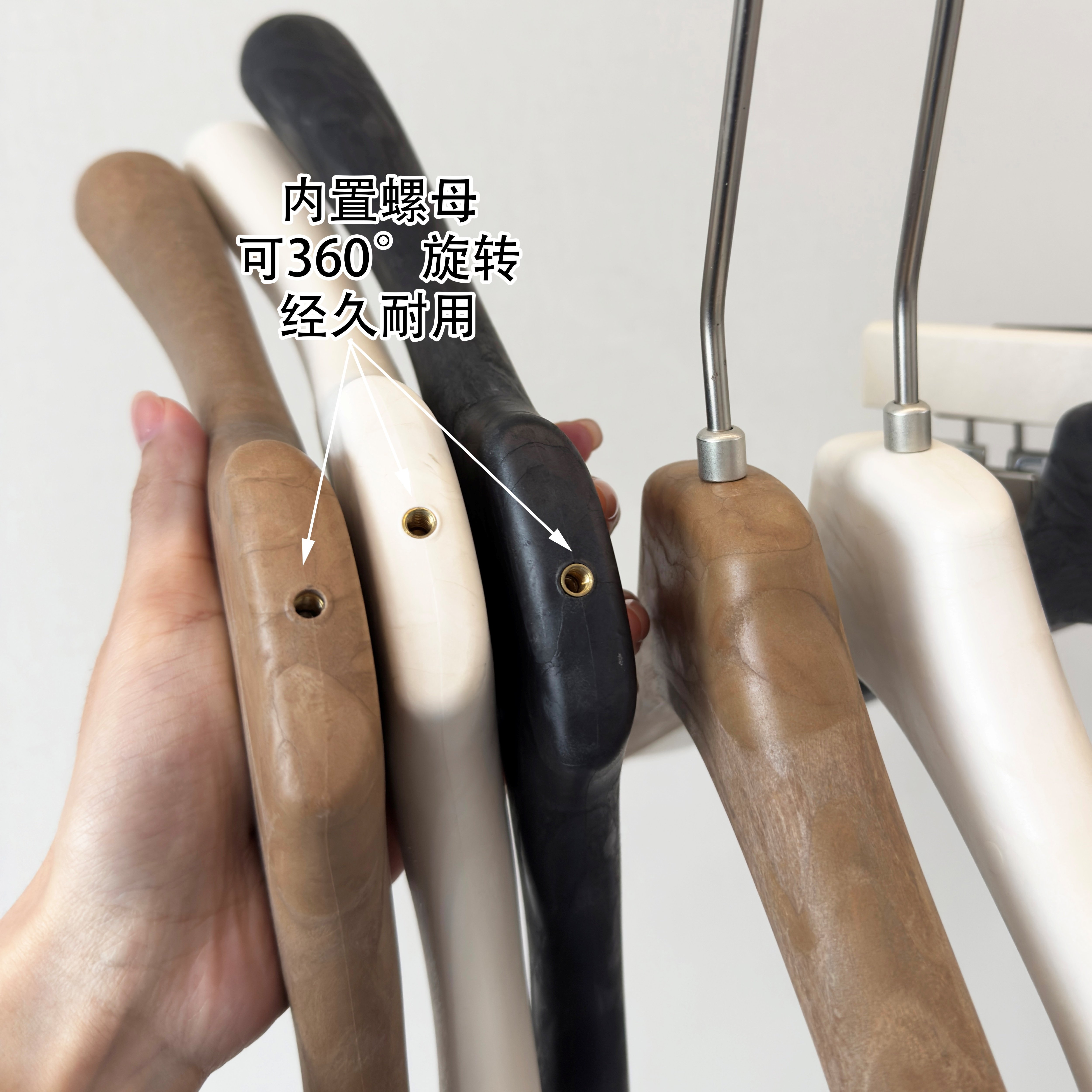 榉木衣架/拉毛布/儿童裤夹/手套/jk衣架细节图