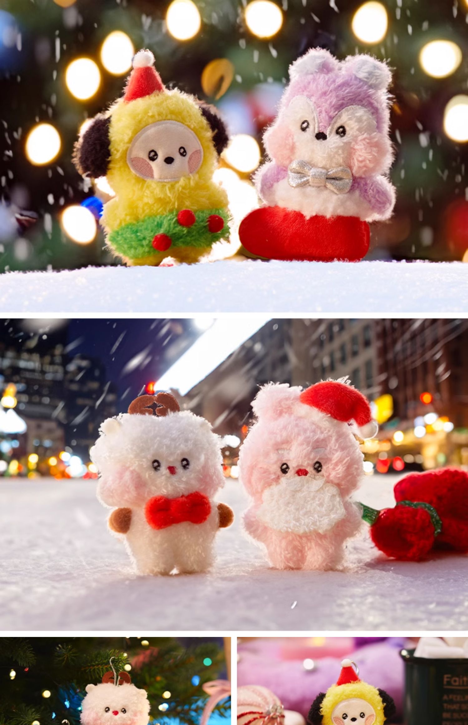 BT21miniminini圣诞系列毛绒挂件玩偶钥匙扣礼品可爱公仔娃娃玩具详情4