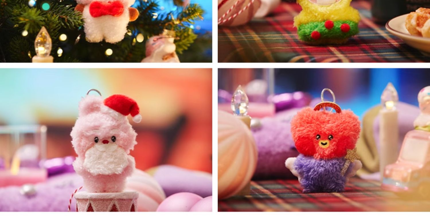 BT21miniminini圣诞系列毛绒挂件玩偶钥匙扣礼品可爱公仔娃娃玩具详情5