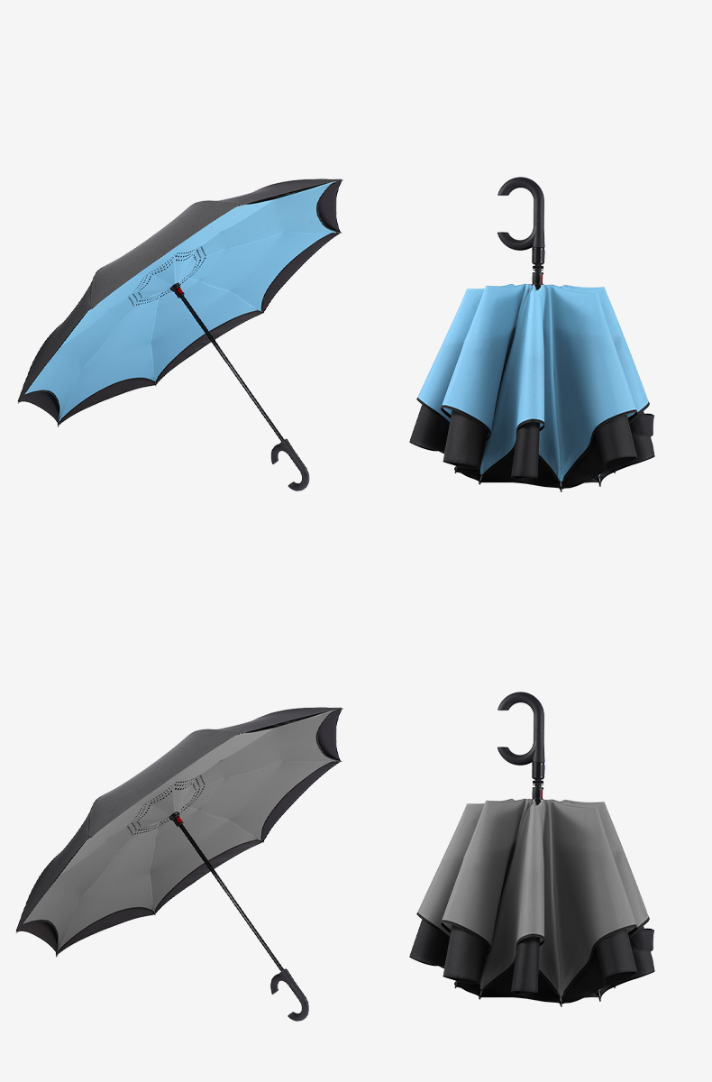 A5L晴雨两用雨伞反向伞s长柄全自动双层三折叠男女超大汽车用2人详情16