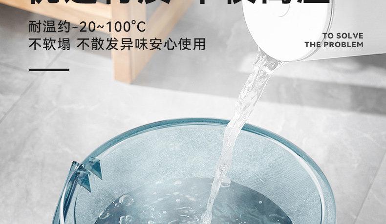 Thickened plastic buckets for household water storage, hand-held small buckets for laundry, and transparent round buckets with LIDS for student dormitories pic 11
