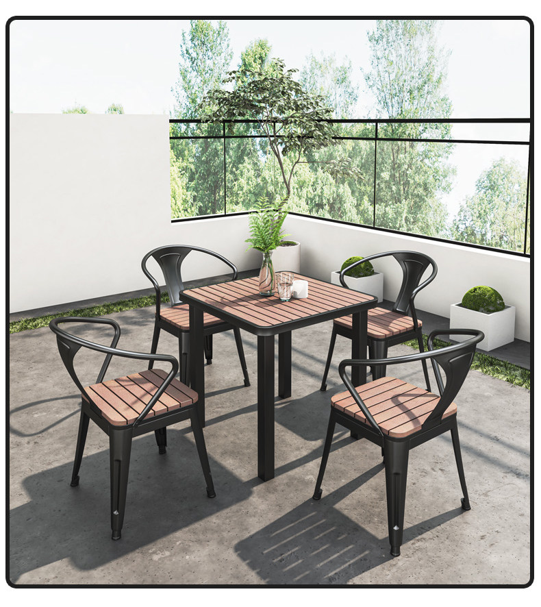 星辰工厂网红轻奢简约露台花园桌椅子套装户外阳台小桌椅组合休闲室外庭院详情13