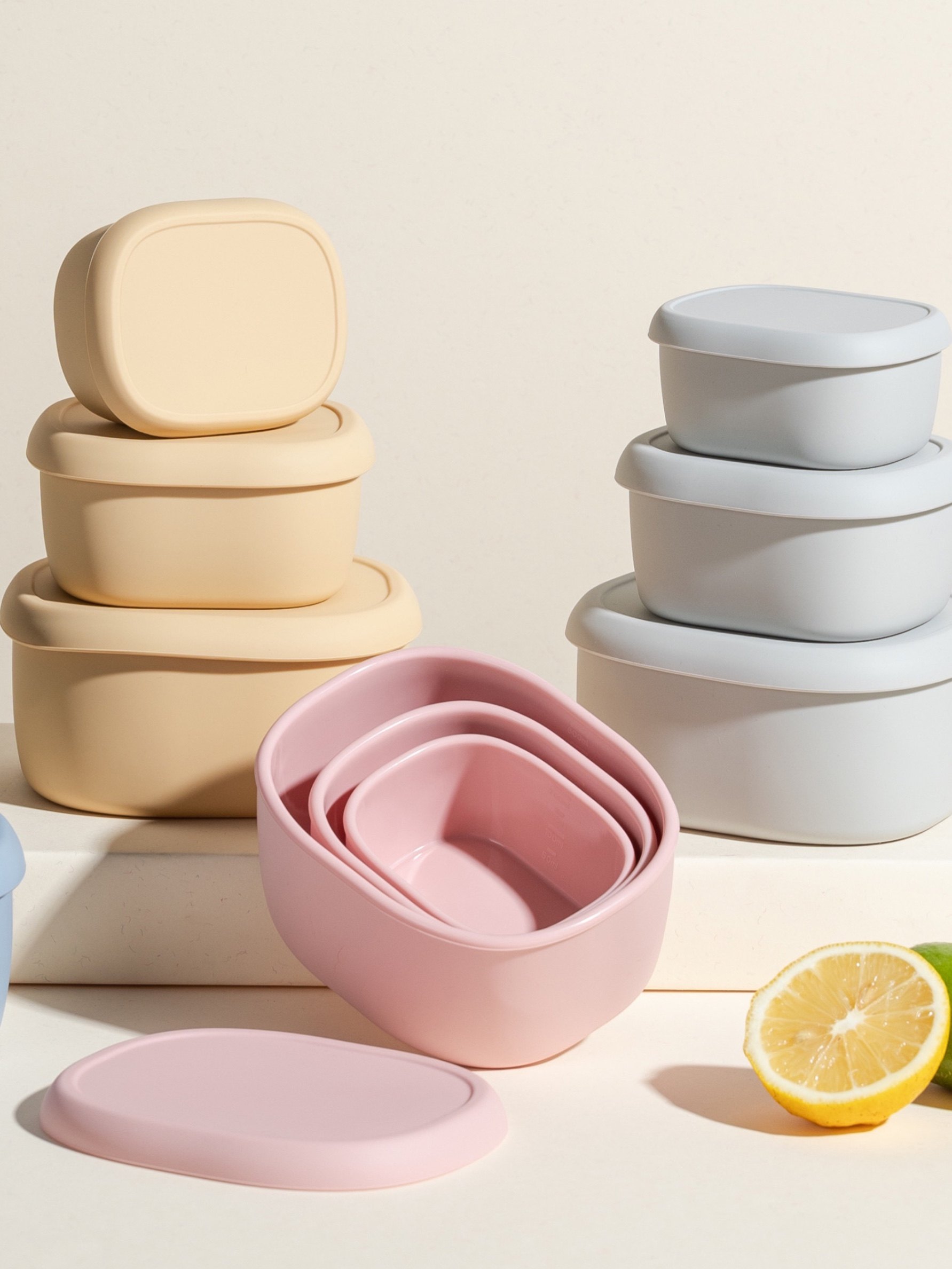 Korean food silicone lunch boxes, microwave preservation boxes, square storage boxes, sealed student and children's lunch boxes and baby food boxes Specification image
