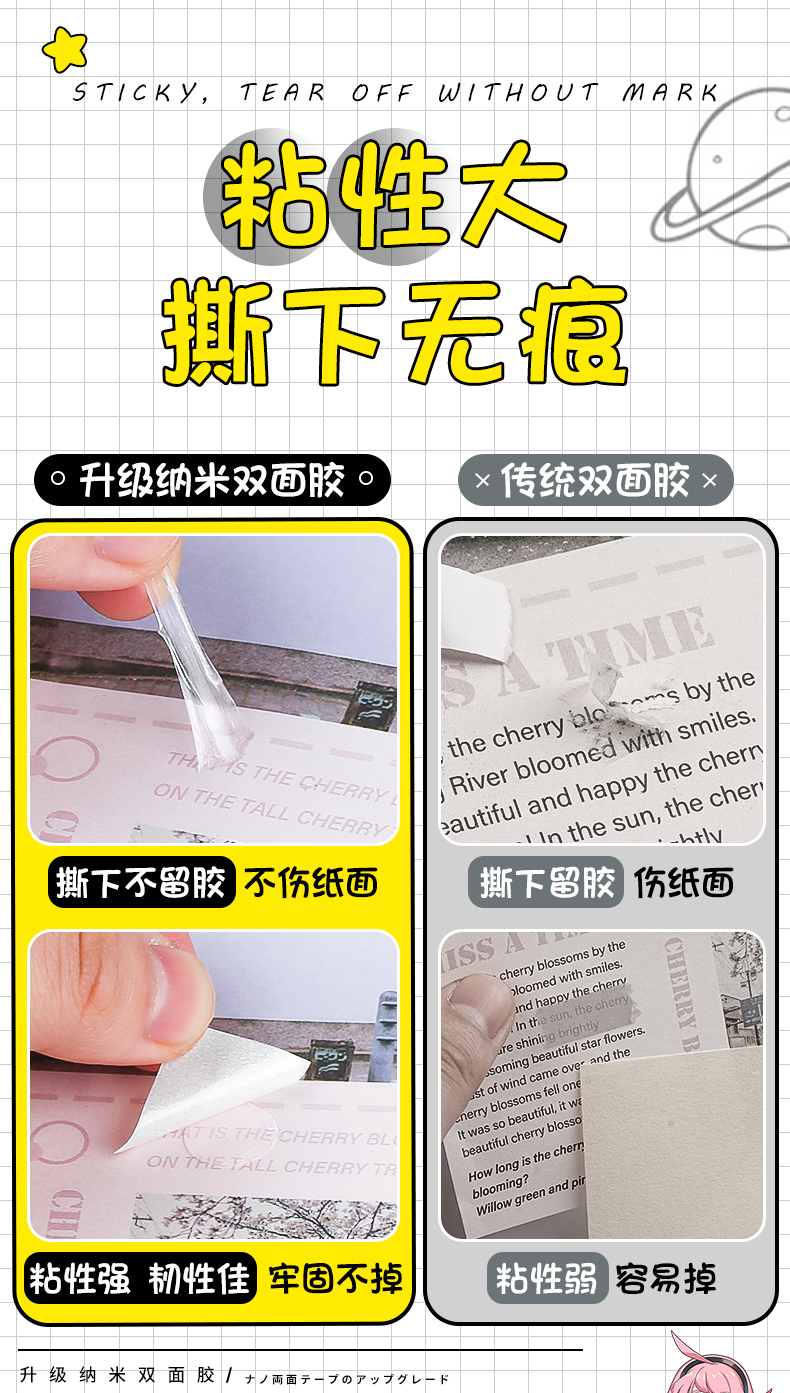 纳米圆形圆点强力双面胶水晶胶带透明无痕双面点点胶圆点胶批发详情6