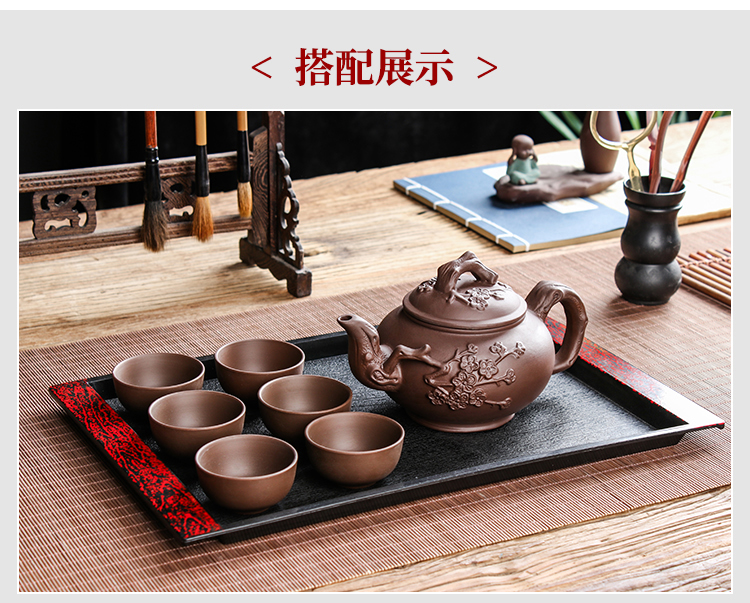 紫砂茶壶大容量紫砂壶家用大号泡茶器宜兴手工茶壶功夫茶具杯套装详情24