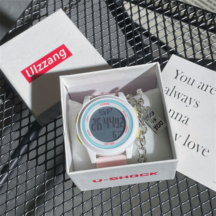 学生党手表女款ins风高颜值女生初中生简约百搭运动独角兽电子表详情1