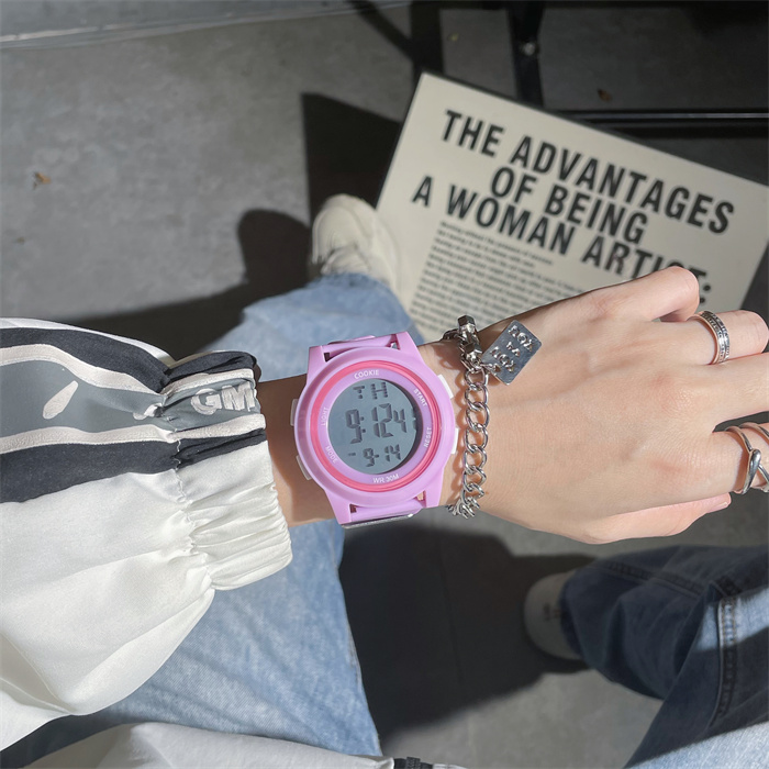 学生党手表女款ins风高颜值女生初中生简约百搭运动独角兽电子表详情14
