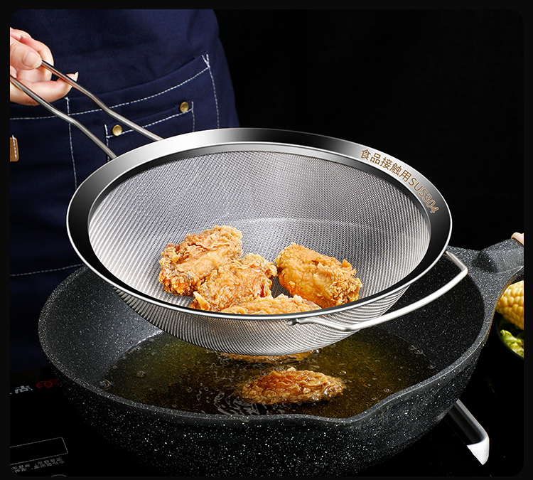 漏勺过滤网筛316不锈钢超细家用厨房豆浆滤密网双耳304商用大笊篱详情15