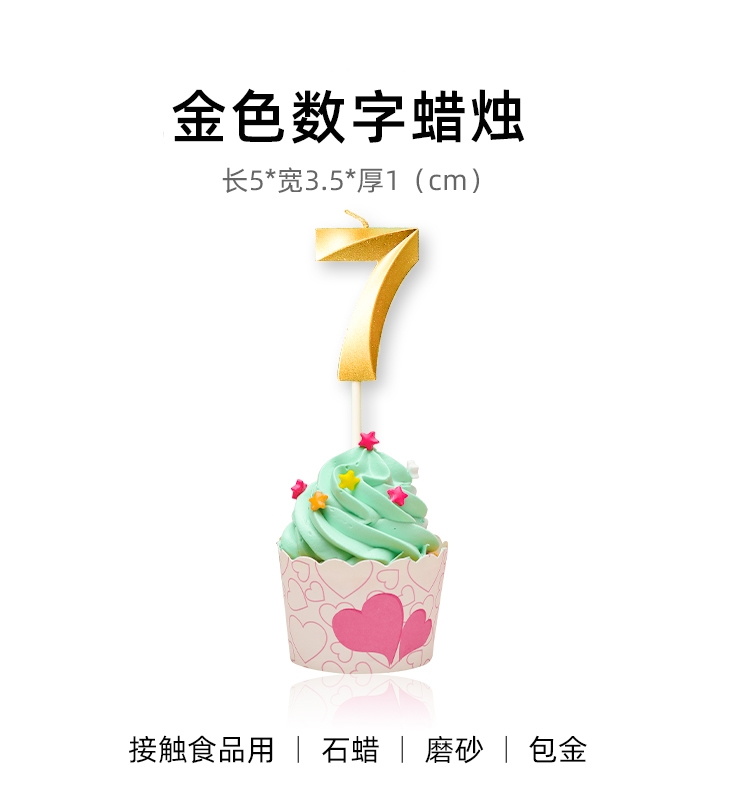 歌剧院数字生日蜡烛 INS网红创意浪漫派对金银色蜡烛周岁蛋糕装饰详情14