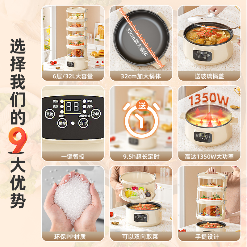 保温菜罩冬季多层家用饭菜神器电加热盖菜罩冬天热饭热菜2025新款详情图3