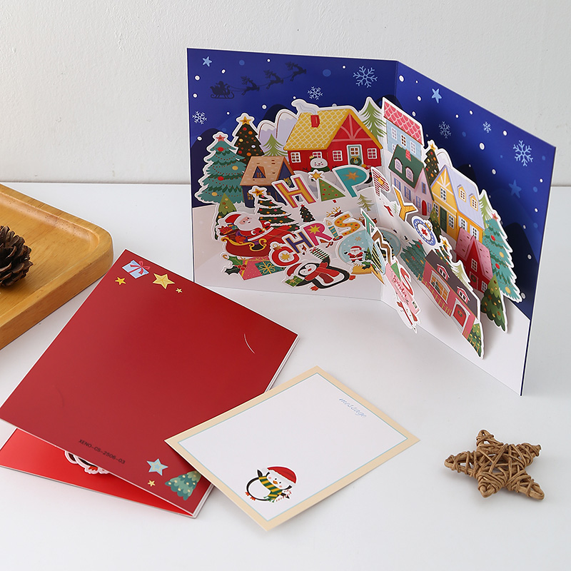 New high-end 3d Christmas stereoscopic greeting card, creative and sophisticated diy gift, festival gratitude and blessing small card Application Scenario