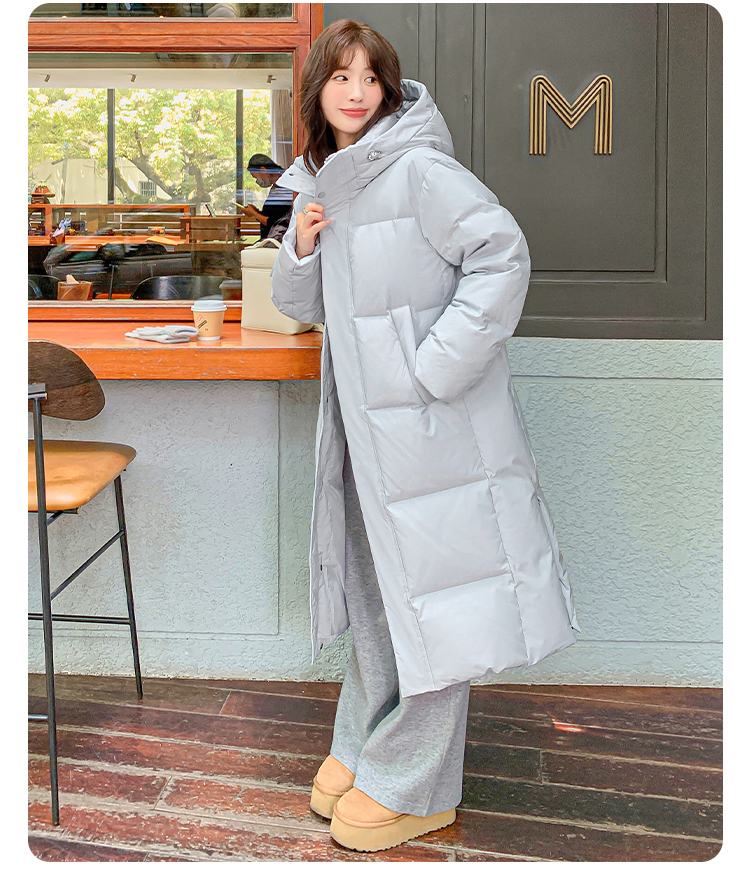 正品长款羽绒服女冬季2025新款超长过膝情侣宽松加厚90白鸭绒外套详情61