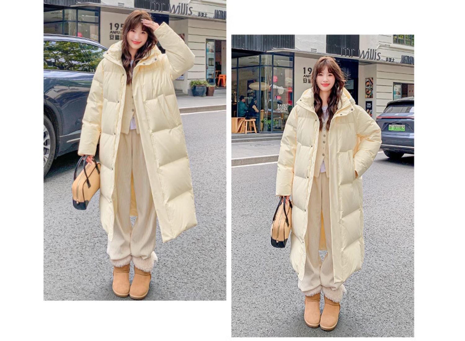 正品长款羽绒服女冬季2025新款超长过膝情侣宽松加厚90白鸭绒外套详情40