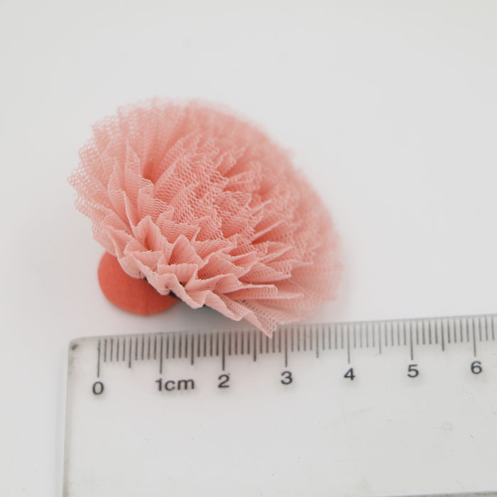 鞋花配件批发 DIY韩版手工纱盘花朵 儿童发饰 发圈手捧花装饰材料详情8