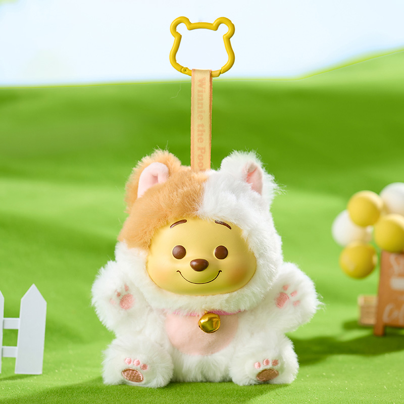 Genuine MINISO Winnie the Pooh, Naughty Party plush blind box, Disney Pupu vinyl peripheral hanging accessories Item Picture
