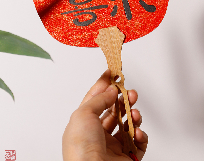 双面加厚宣纸空白团扇子 宫扇手绘画国画水彩画毛笔字DIY古风扇面详情9