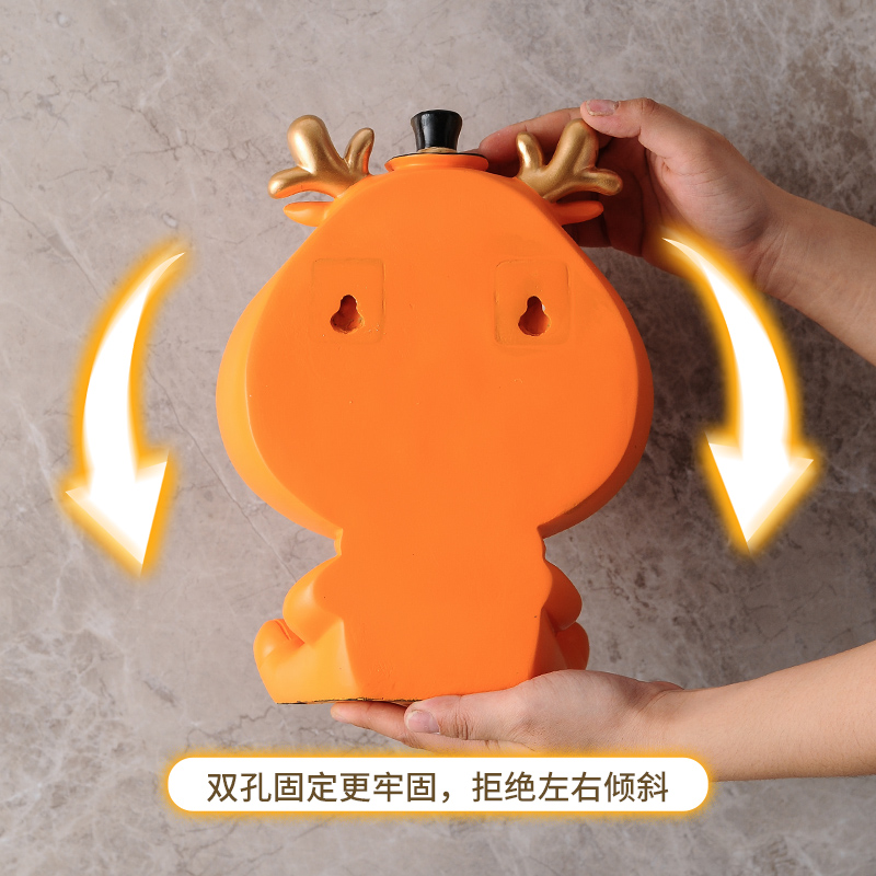 Maneki Neko entrance, wall-mounted masks, key storage items, foyer decorations, creative no-hole hooks Application Scenario