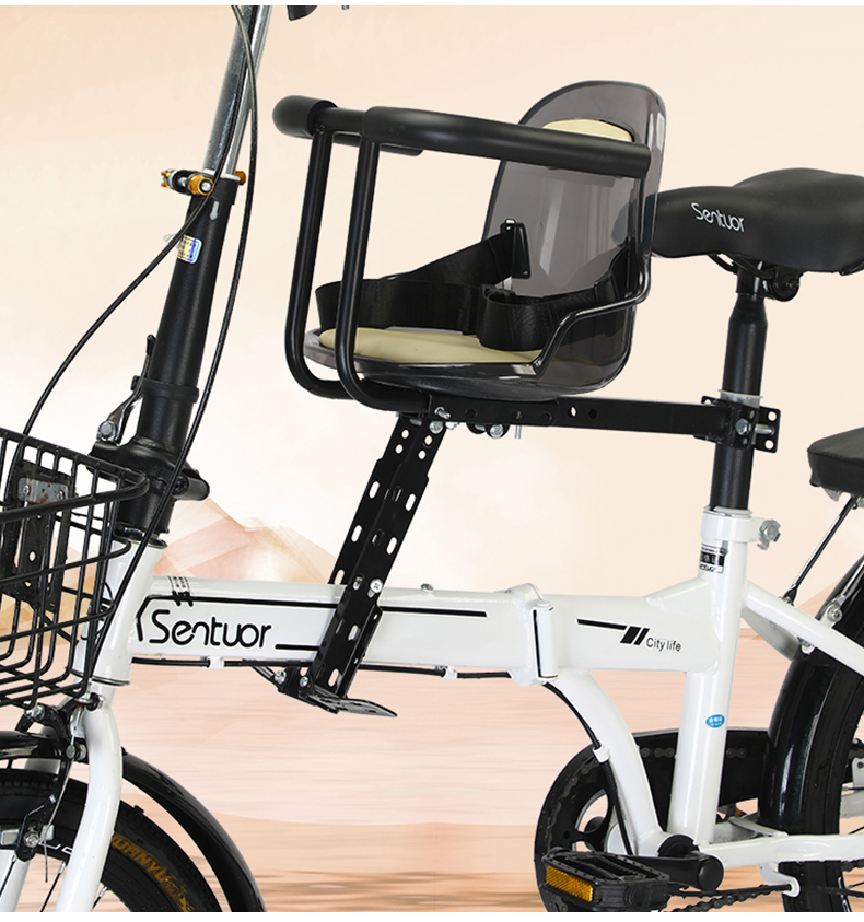 山地车宝宝安全坐公路车代驾折叠车弯梁单车凳自行车儿童座椅前置详情13