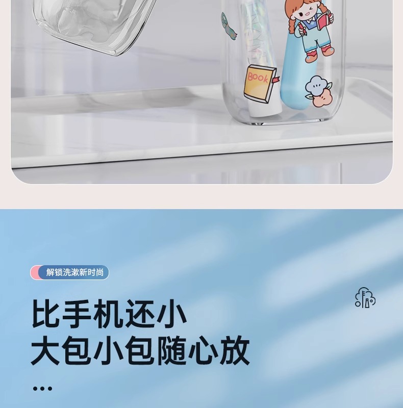 旅行洗漱套装漱口杯子牙膏牙杯三件套洗漱杯便携式叠牙刷旅行装详情5