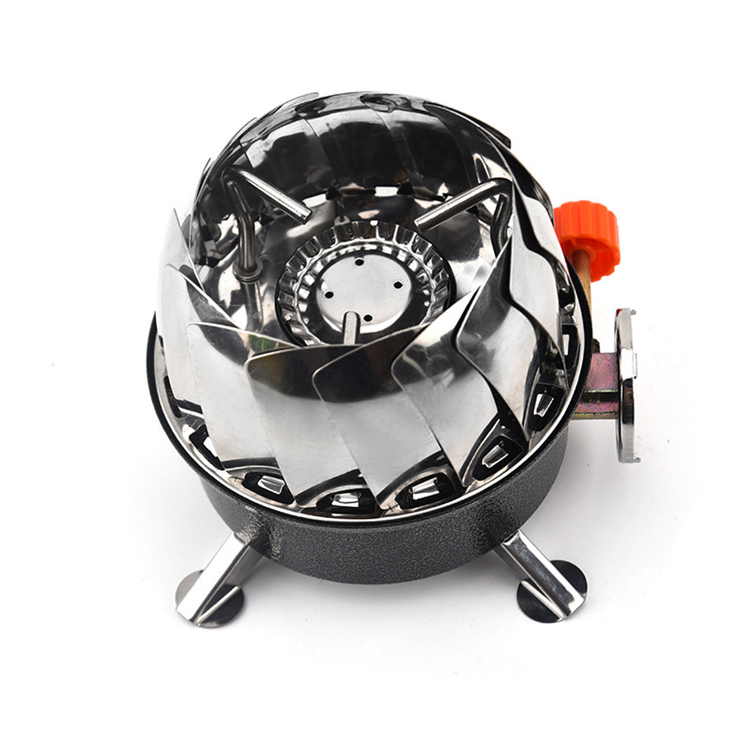Outdoor portable gas stove, windproof stove, gas cylinder stove, stacked mini lotus water boiling and tea brewing stove pic 5