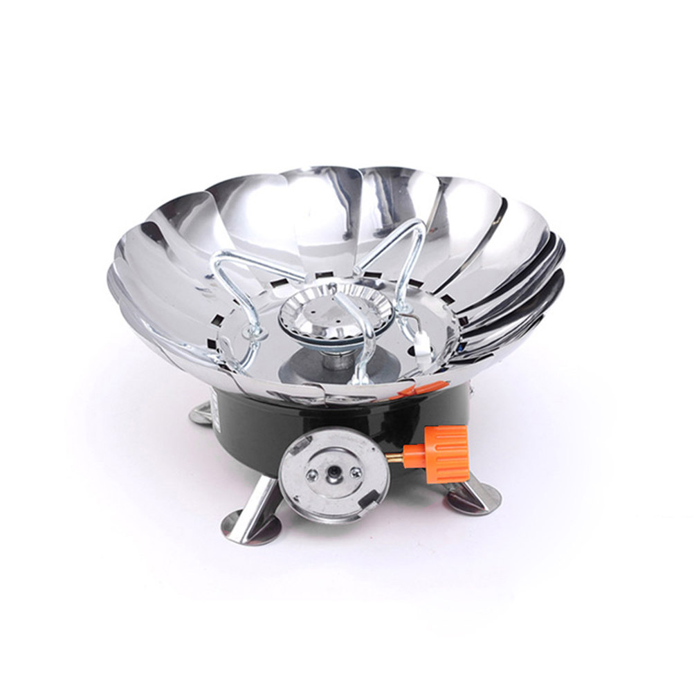 Outdoor portable gas stove, windproof stove, gas cylinder stove, stacked mini lotus water boiling and tea brewing stove pic 6