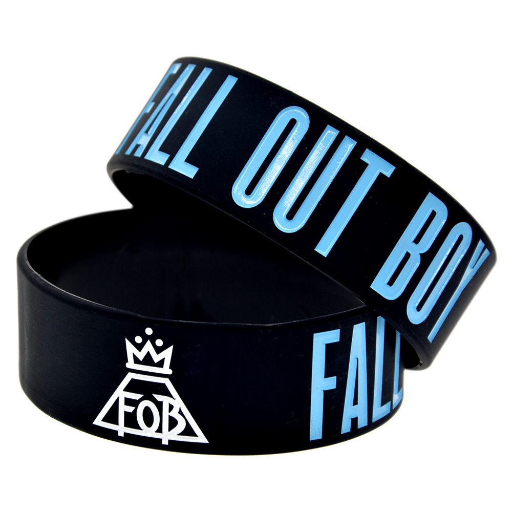 外贸货源Fall Out Boy Rock Style Band硅胶手环乐队明星应援手镯