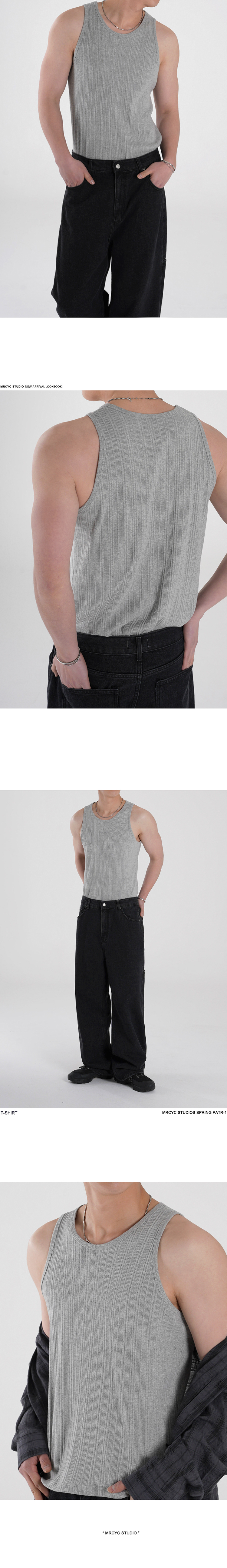MYQ simple style solid color sleeveless T-shirt for men, summer versatile round-neck fitted vest, high-end Korean-style fitness top pic 6