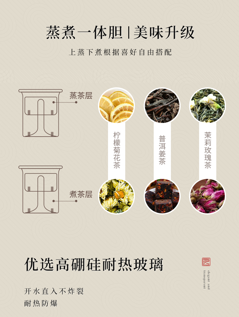 工厂直发高硼硅玻璃泡茶壶家用新中式煮茶器耐高温煮茶壶详情6