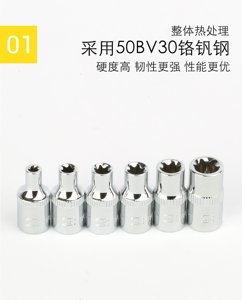 Persian 6.3mm plum blossom socket E4-E11 small flying socket head ratchet wrench socket 1/4E type flower socket pic 6