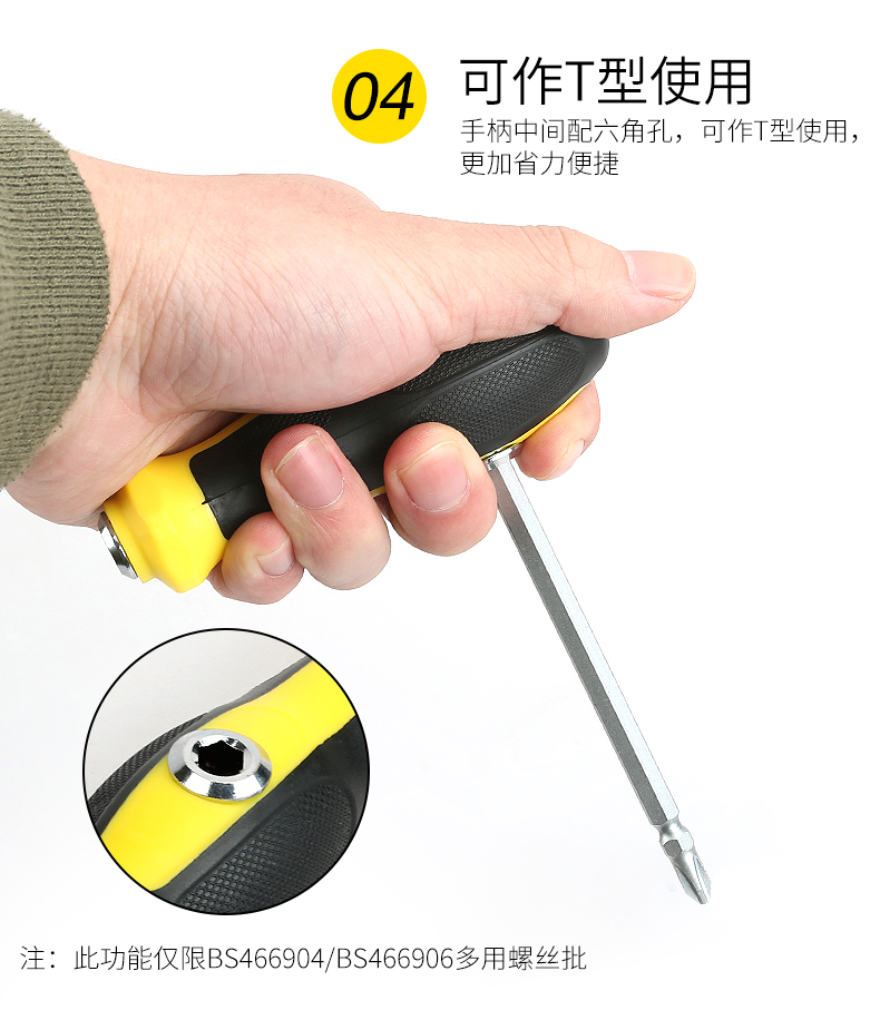 波斯十字一字双头两用起子工业级改锥螺丝批套装 伸缩两用螺丝刀详情5