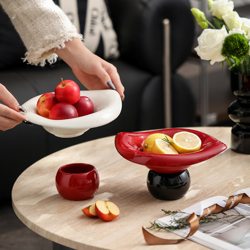 漫时光沥水水果盘客厅家用轻奢高颜值零食盘新款过年果篮乔迁之喜