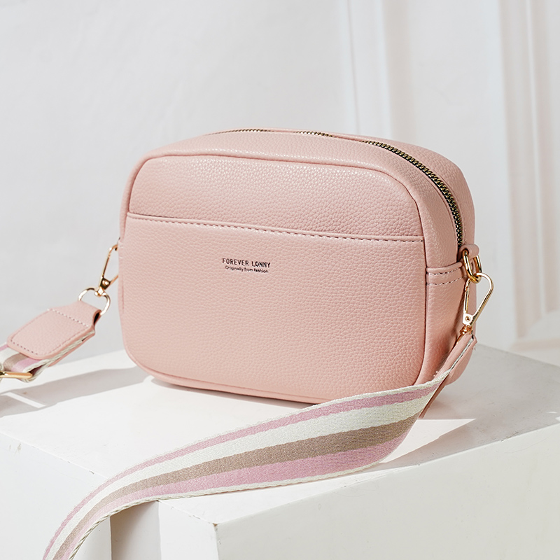 LONNY 潮流女包包2023新款荔枝纹纯色PU斜挎单肩包小方包现货女士产品图