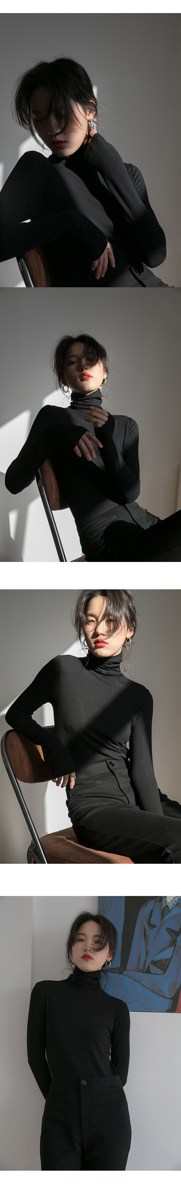 1313内搭王 加绒款七色堆堆高领弹力打底衫女秋季黑咖杏色长袖T恤详情18