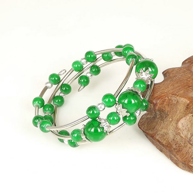 民族风云南西藏尼泊尔复古饰品手镯藏饰彩珠多层手链K811详情3