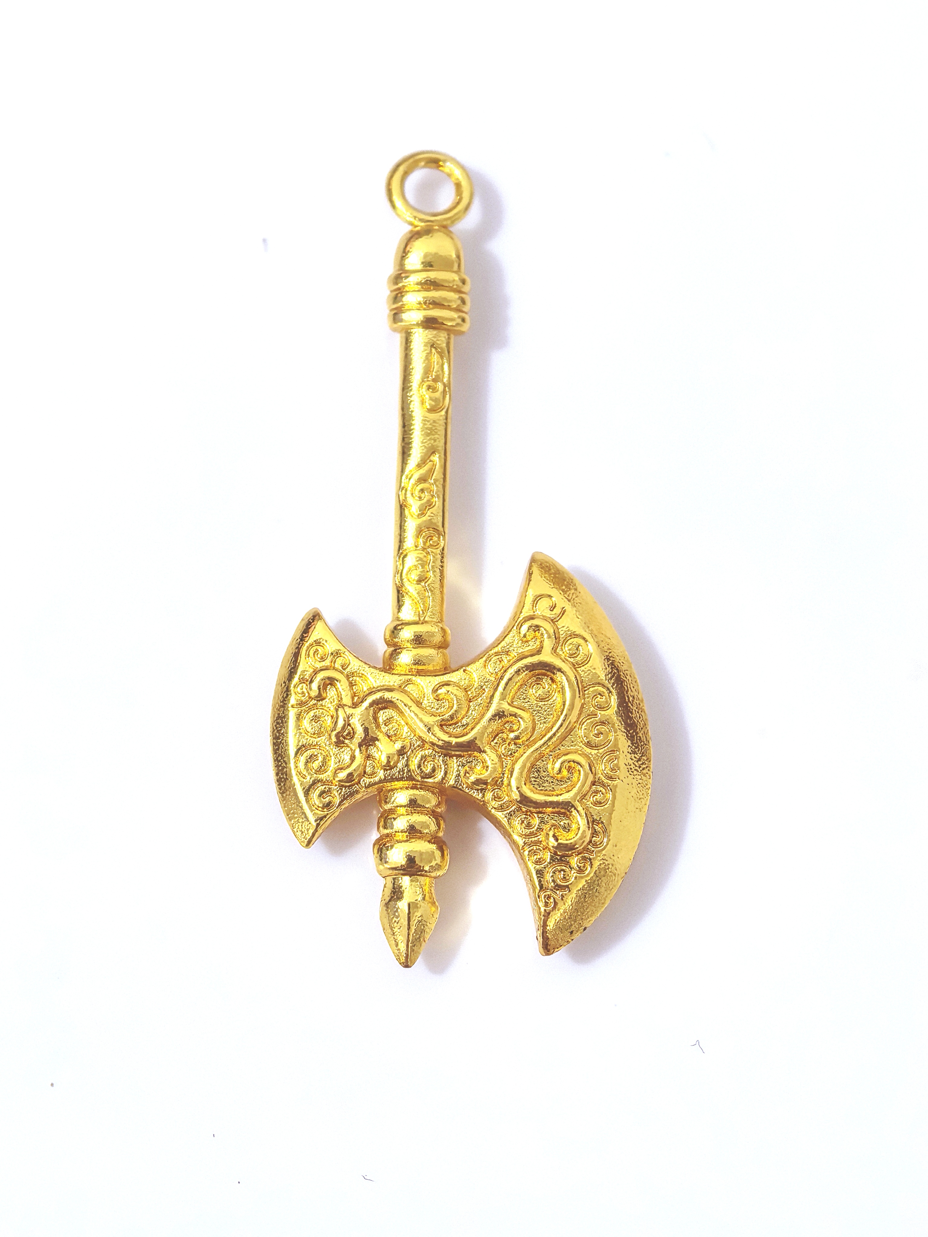 DIY ancient golden axe pendant, fashionable sweater chain, car key pendant pic 5