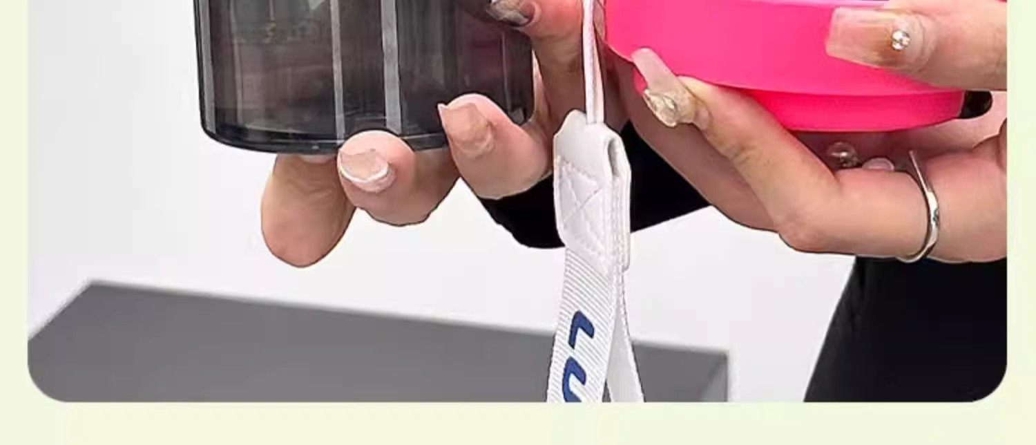 夏天耐高温水杯宁洲塑料新款女生高颜值吸管杯学生保温杯茶水分离 pic 6