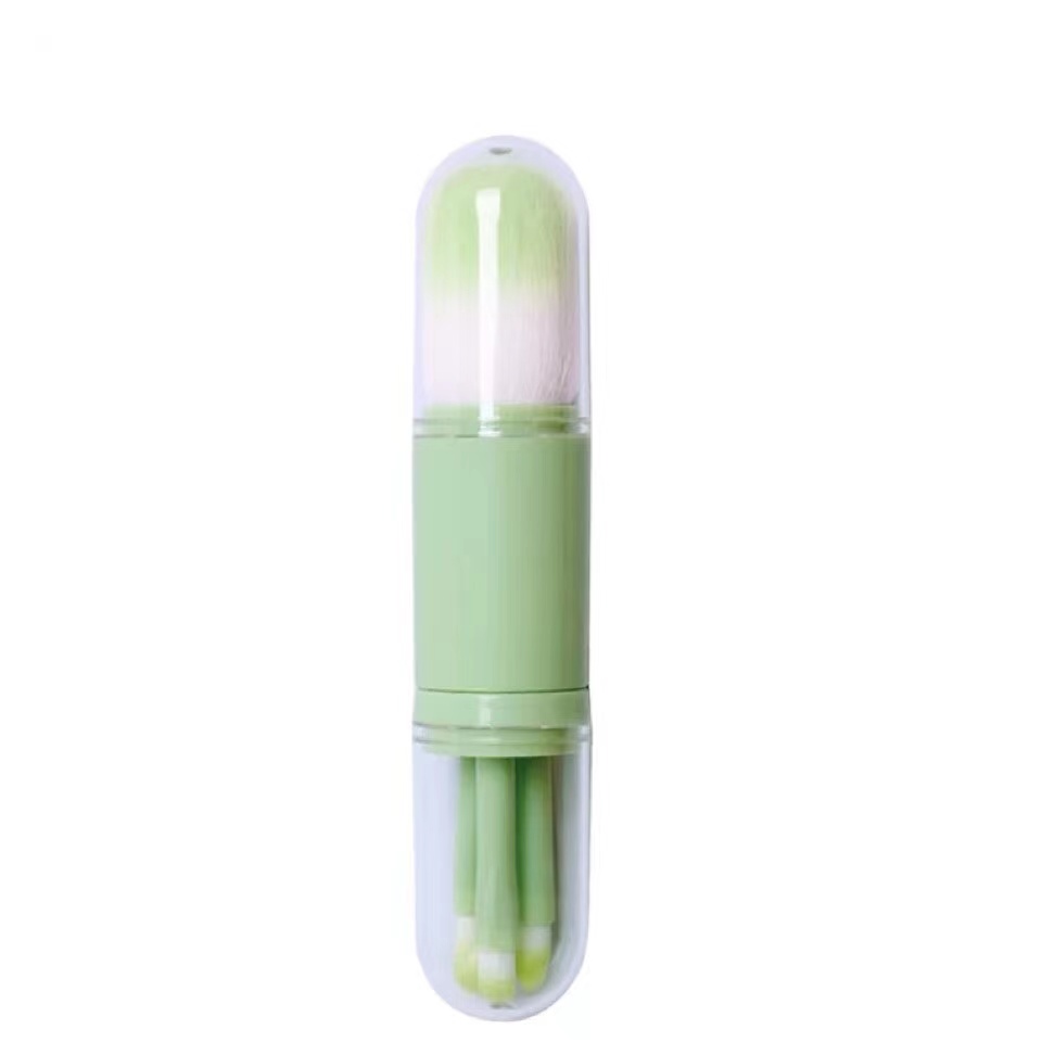 便携伸缩多功能化妆刷腮红有盖四合一组合散粉套装迷你眼影刷超软详情10