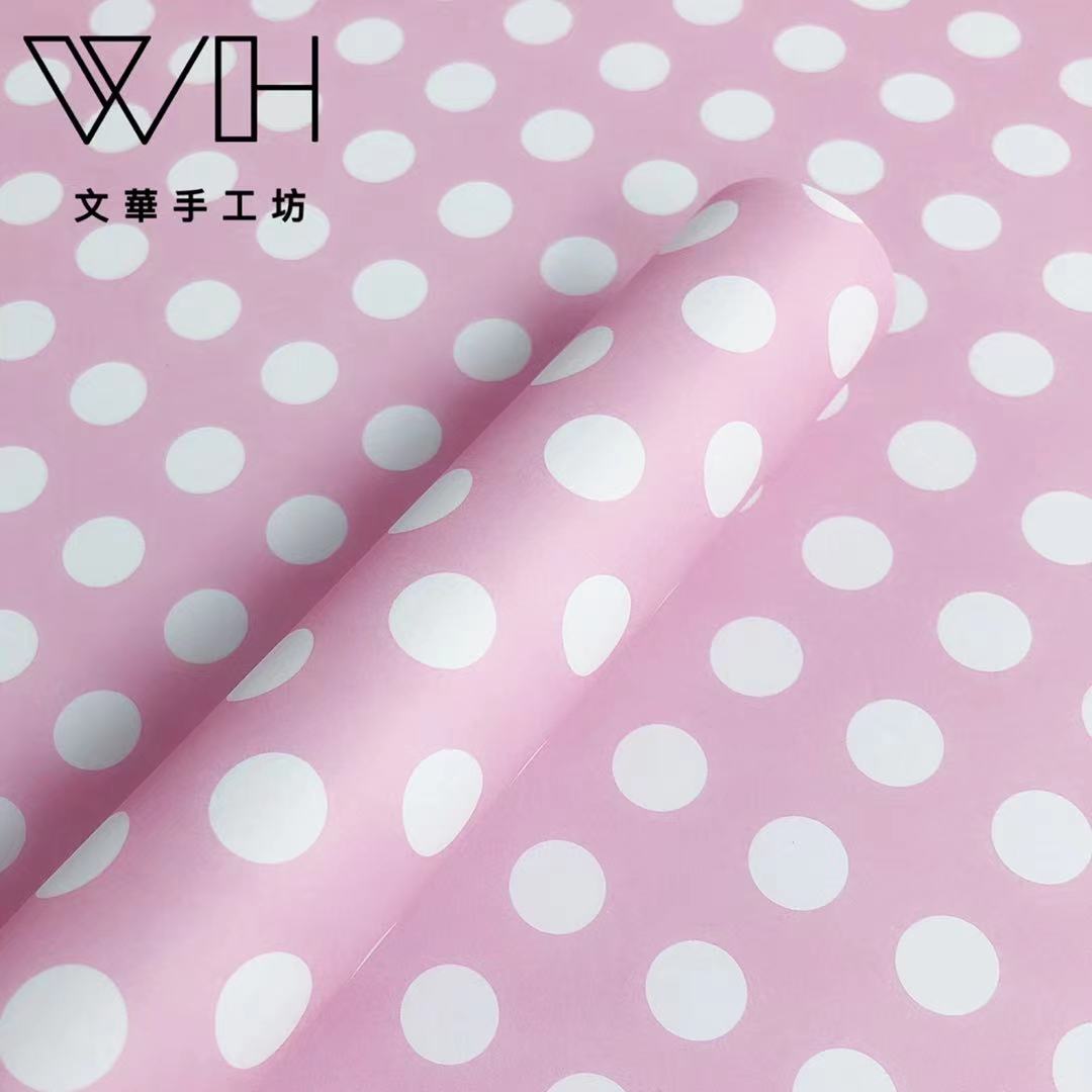 圣诞儿童节可爱通用生日拉花礼物礼盒包装纸套装手工圆点大张书皮详情图2