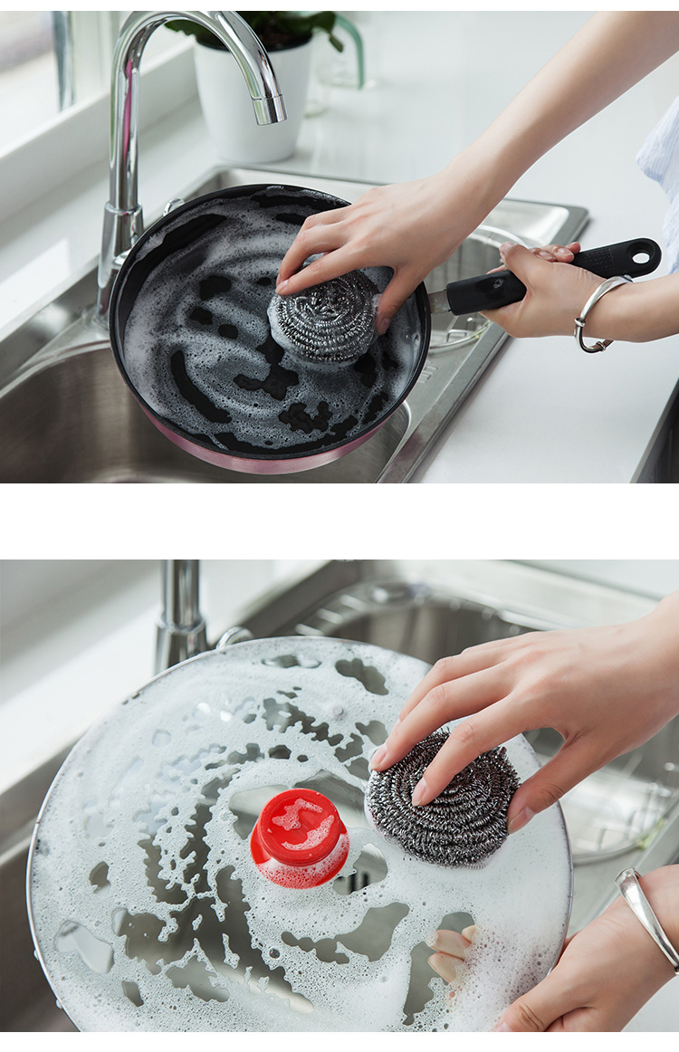 独立包装大号钢丝球不生锈不掉渣厨房用品清洁球刷锅洗碗去污刷子详情24