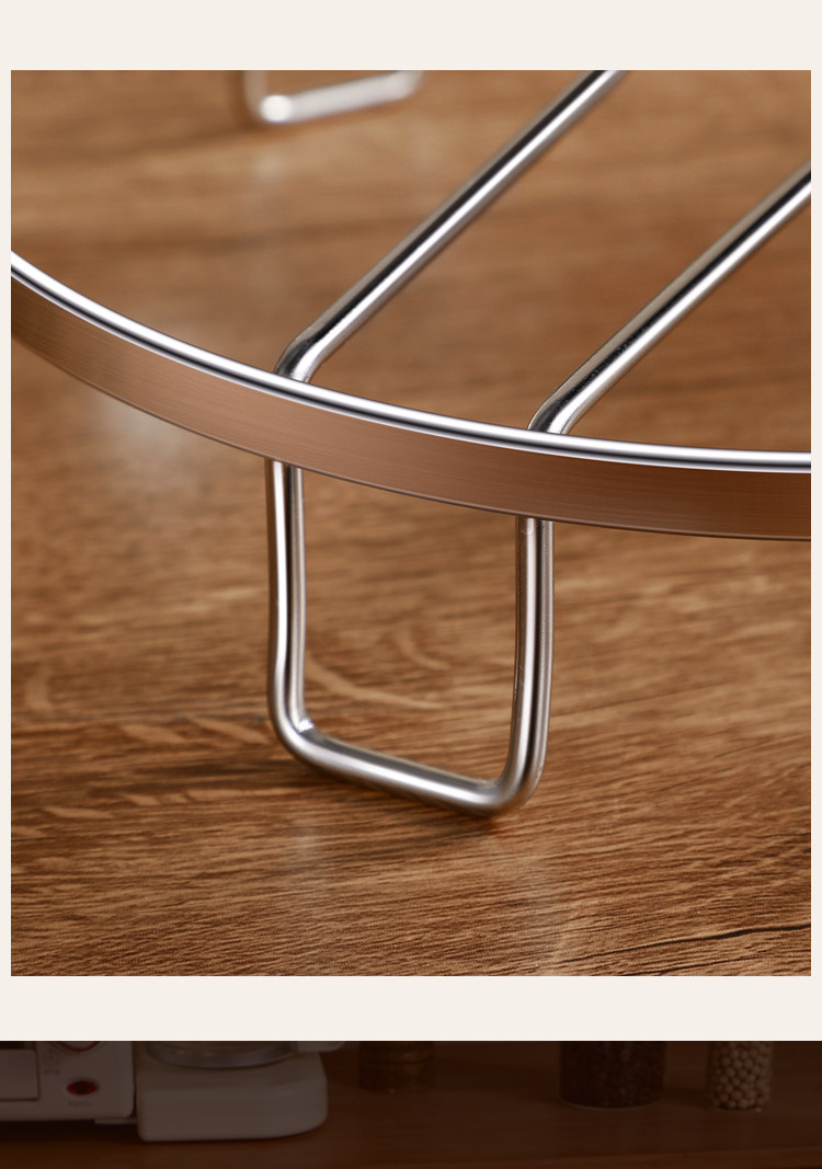 Thickened stainless steel steaming rack, household kitchen steaming rack for steamed buns, water-proof three-legged pot rack, countertop pot rack, storage rack pic 9