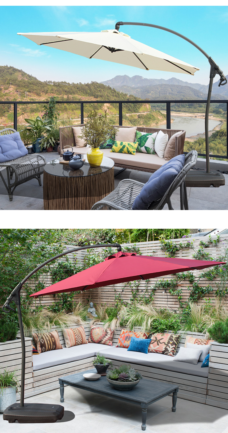 户外遮阳伞露台庭院香蕉伞罗马太阳伞保安岗亭大伞室外摆摊防晒伞详情18